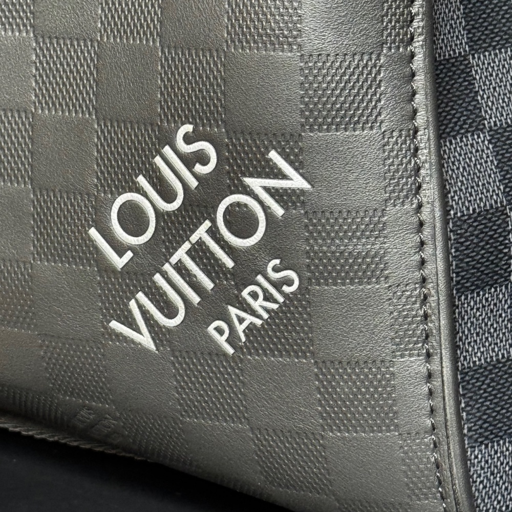 Louis Vuitton Keepall Bandoulière 50 Damier Graphite Leather & Canvas Split Duff - Picture 14 of 16